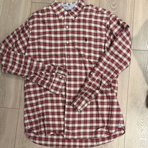 Polo Ralph Lauren Red and White Plaid Button Down Shirt